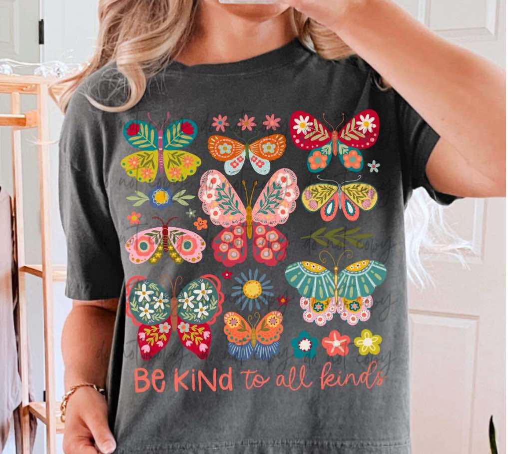 Be Kind To All Kinds Comfort Colors Adult Heavyweight T-Shirt Pepper