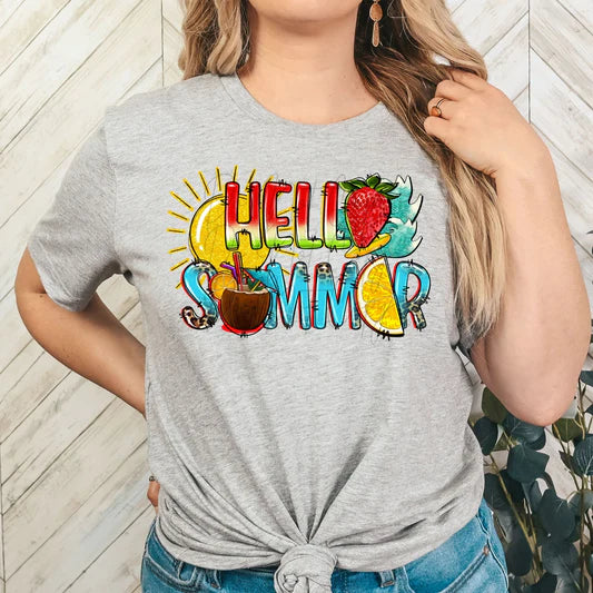 Hello Summer Gildan Softstyle® T-Shirt Sport Grey