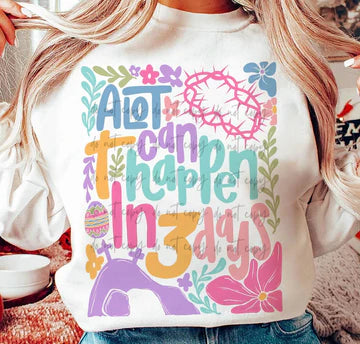 A Lot Can Happen In Three Days Gildan Unisex Heavy Blend™ Crewneck Sweatshirt White