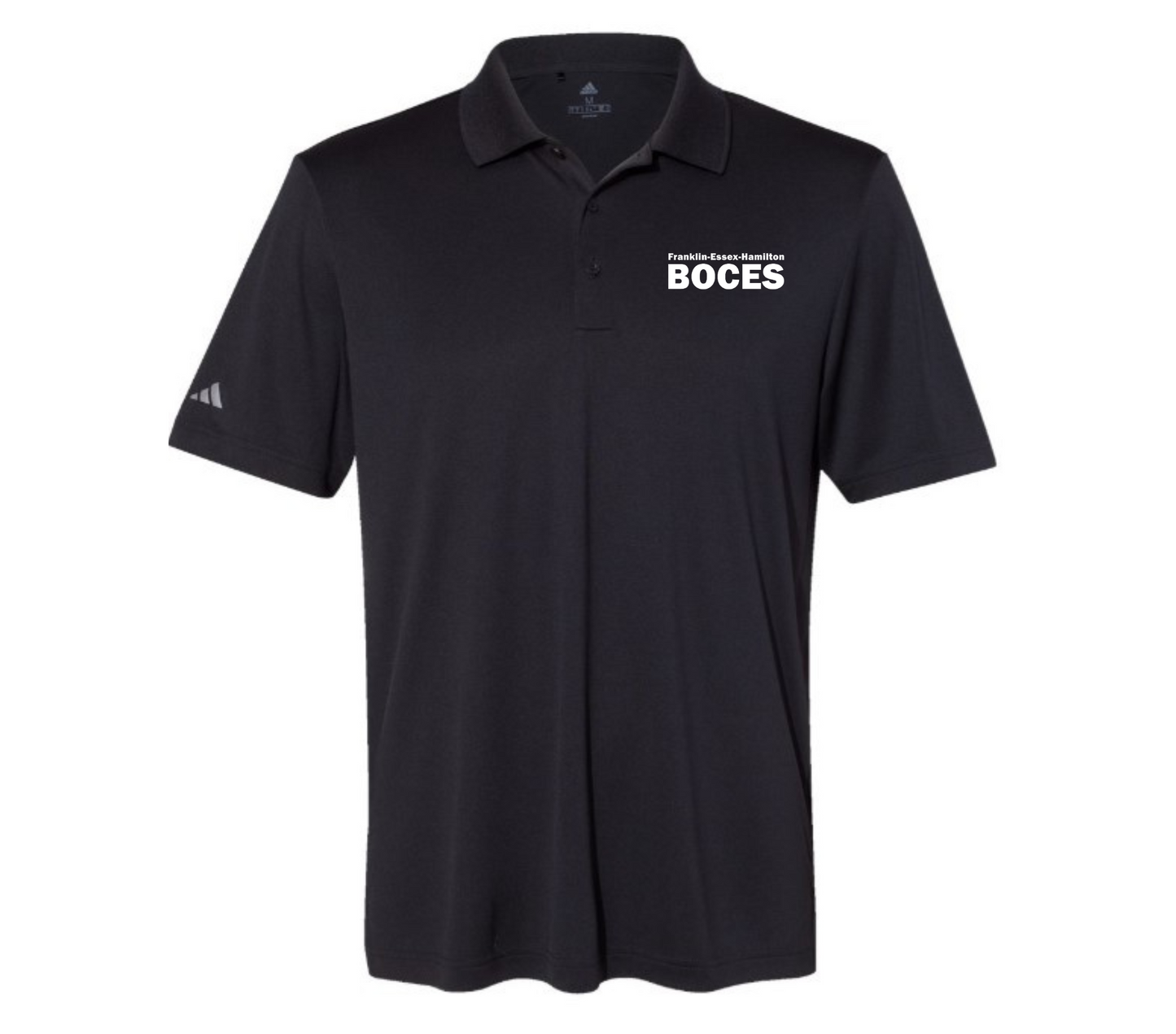 Adidas Performance Polo Black FEH BOCES White Pocket