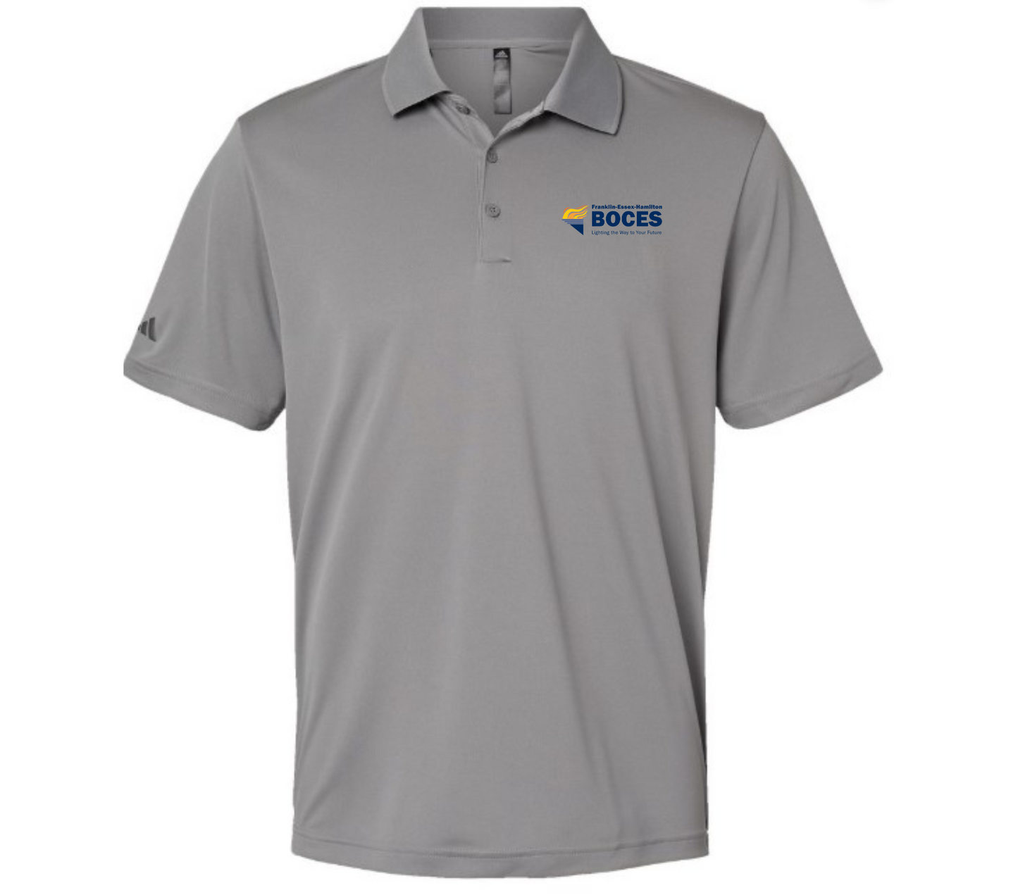 Adidas Performance Polo Grey Full Color FEH BOCES Pocket