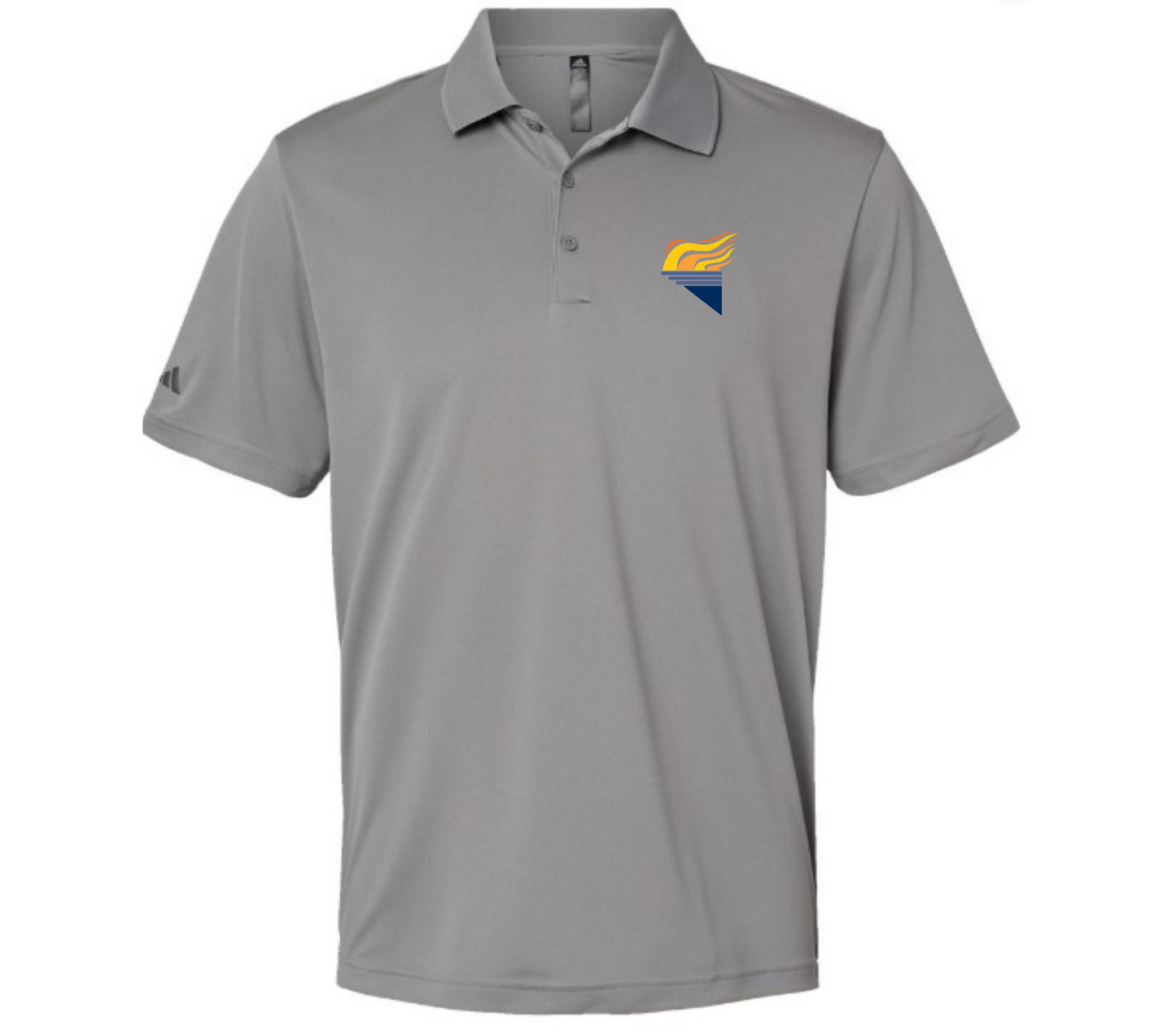 Adidas Performance Polo Grey Full Color Torch Pocket
