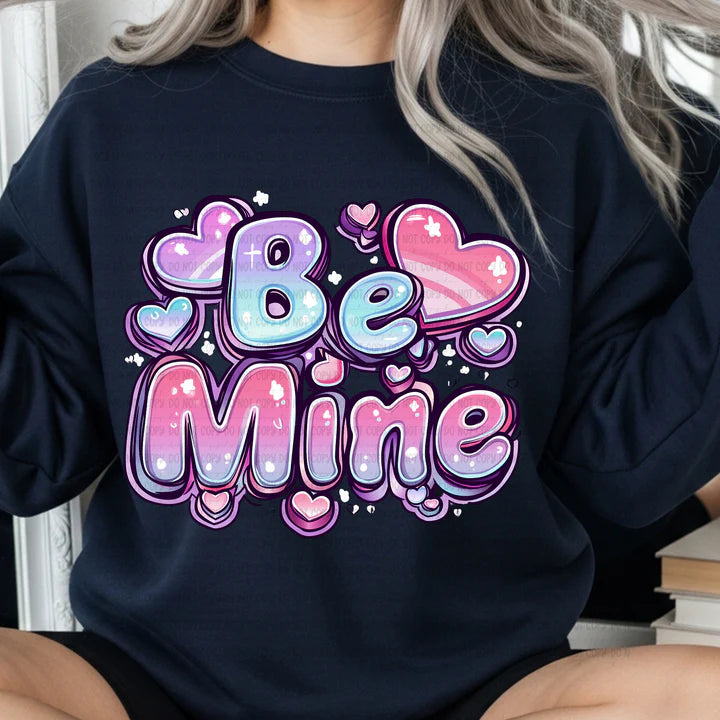Be Mine Bubble Books Bella + Canvas Unisex Jersey Long-Sleeve Black