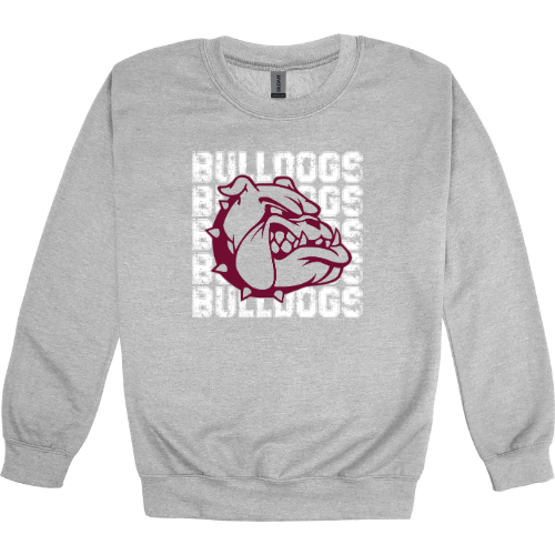 Bulldogs On Repeat Gildan Heavy Blend™ 50/50 Fleece Crew