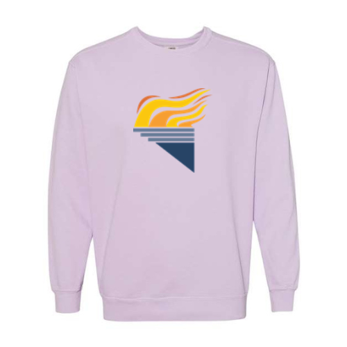 Comfort Colors Unisex Garment-Dyed Crewneck Sweatshirt Orchid Large Torch