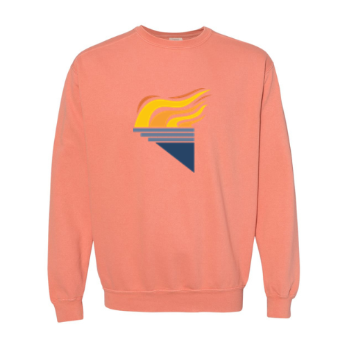 Comfort Colors Unisex Garment-Dyed Crewneck Sweatshirt Terracotta Large Torch
