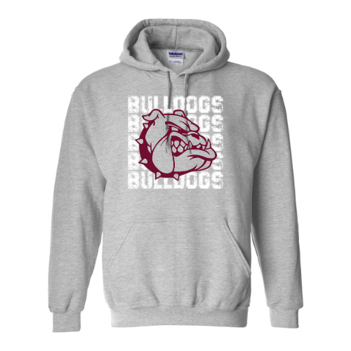 Bulldogs On Repeat Gildan Unisex Heavy Blend™ Hooded Sweatshirt