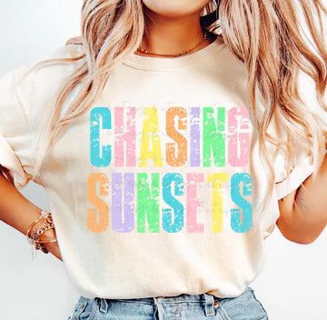 Chasing Sunsets Comfort Colors Adult Heavyweight T-Shirt Ivory