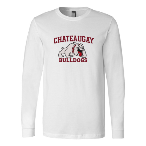 Chateaugay Bulldogs Large Logo Bella + Canvas Unisex Jersey Long-Sleeve