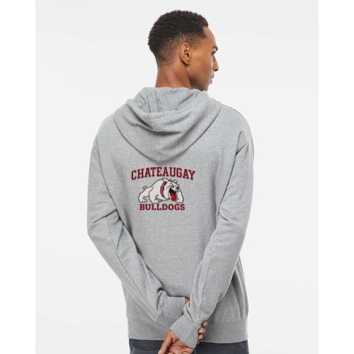 Chateaugay Bulldogs Logo Independent Trading Co. Unisex Midweight Full-Zip Hooded Sweatshirt