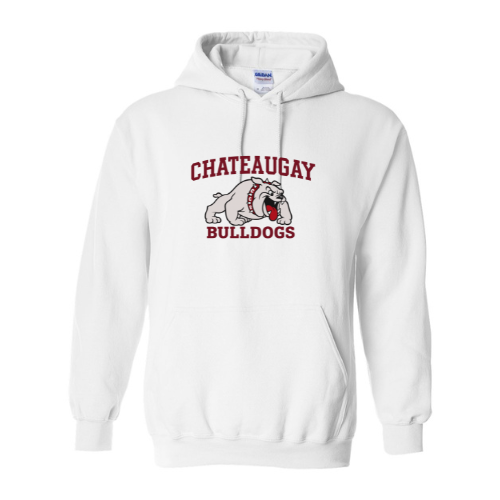 Chateaugay Bulldogs Large Logo Gildan Unisex Heavy Blend™ Hooded Sweatshirt