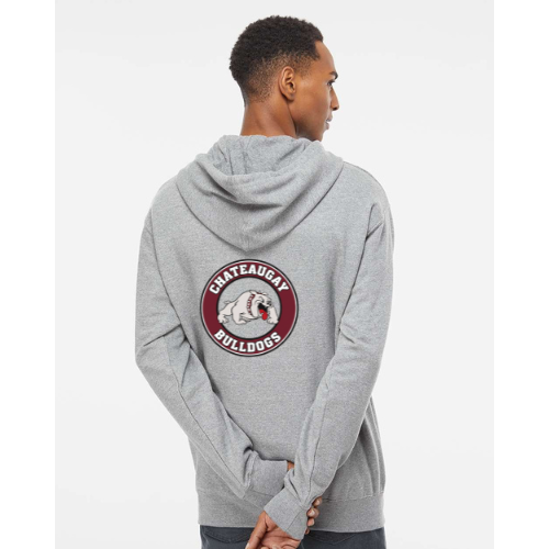 Chateaugay Bulldogs Round Logo Independent Trading Co. Unisex Midweight Full-Zip Hooded Sweatshirt