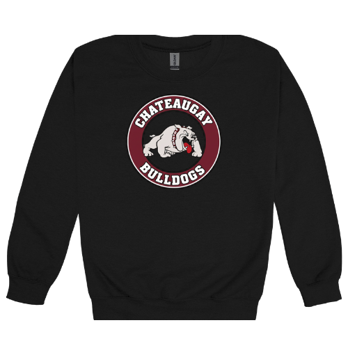 Chateaugay Bulldogs Round Large Logo Gildan Heavy Blend™ 50/50 Fleece Crew