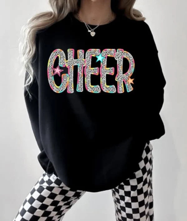 Cheer Rainbow Polka Dort Gildan Unisex Heavy Blend™ Crewneck Sweatshirt Black