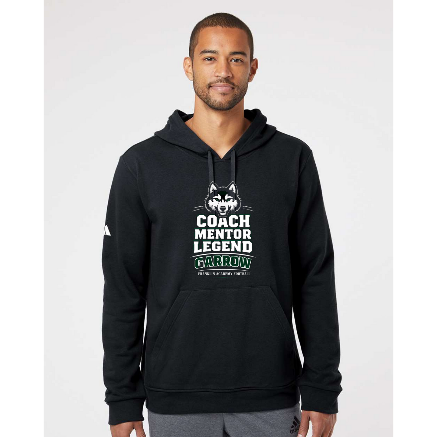 Coach Garrow Large Logo Adidas Unisex Fleece Hooded Sweatshirt