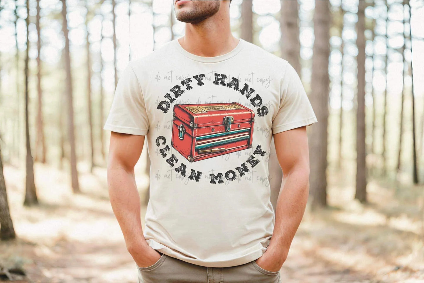 Dirty Hands Clean Money Gildan Softstyle® T-Shirt Natural