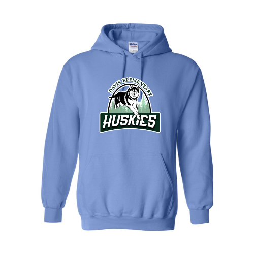 Davis Elementary Large Logo Unisex Heavy Blend™ Hooded Sweatshirt Carolina Blue