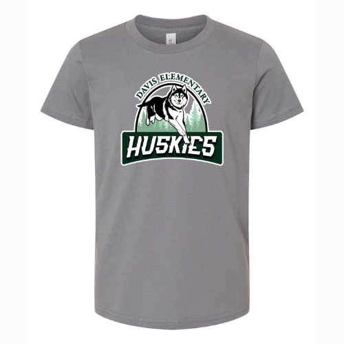 Davis Elementary Large Logo Bella + Canvas Unisex Jersey Storm