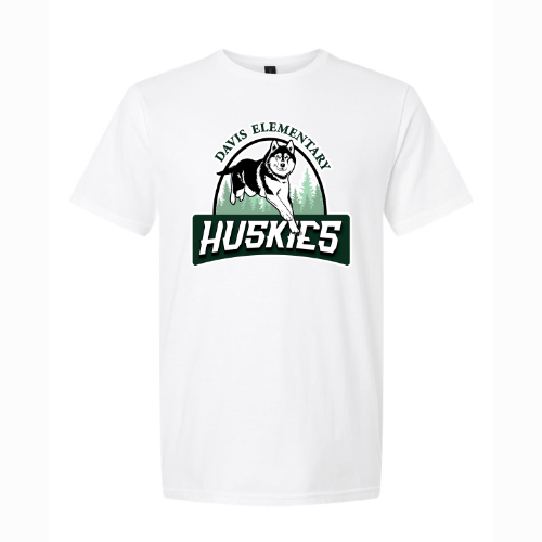 Davis Elementary Large Logo Gildan Softstyle® T-Shirt White