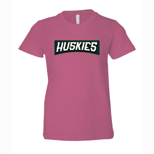 Huskies Word Logo Bella + Canvas Unisex Jersey Berry