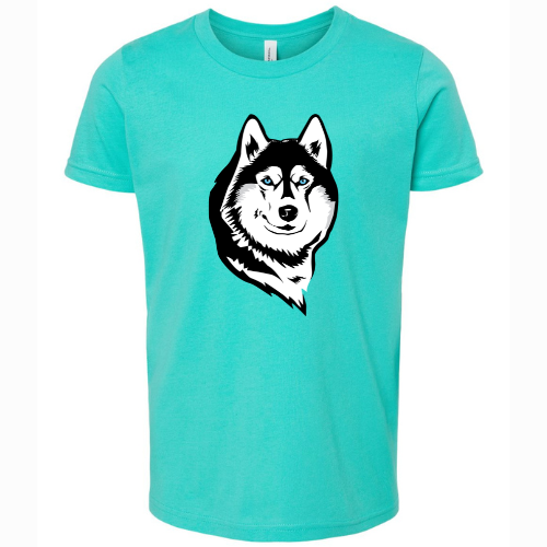Husky Head Logo Bella + Canvas Unisex Jersey Teal