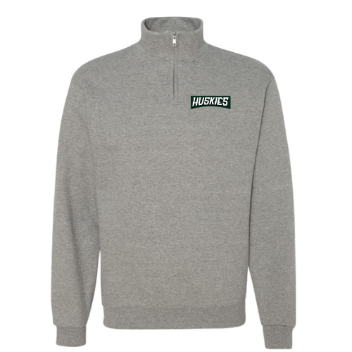Huskies Word Logo Jerzees NuBlend ® 1/4-Zip Cadet Collar Sweatshirt Oxford
