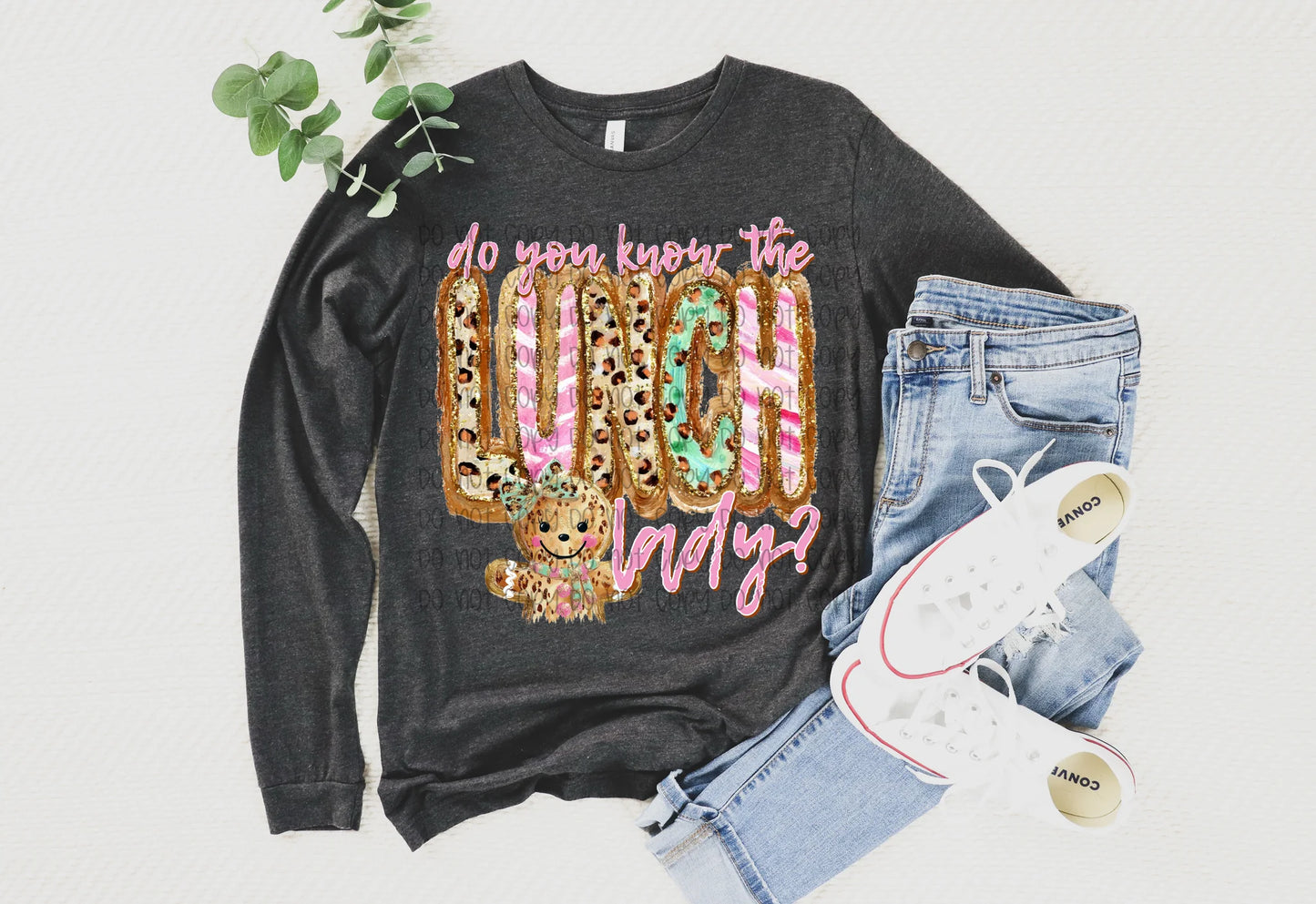 Do you know the Lunch Lady Bella + Canvas Unisex Jersey Long-Sleeve Dark Grey Heather