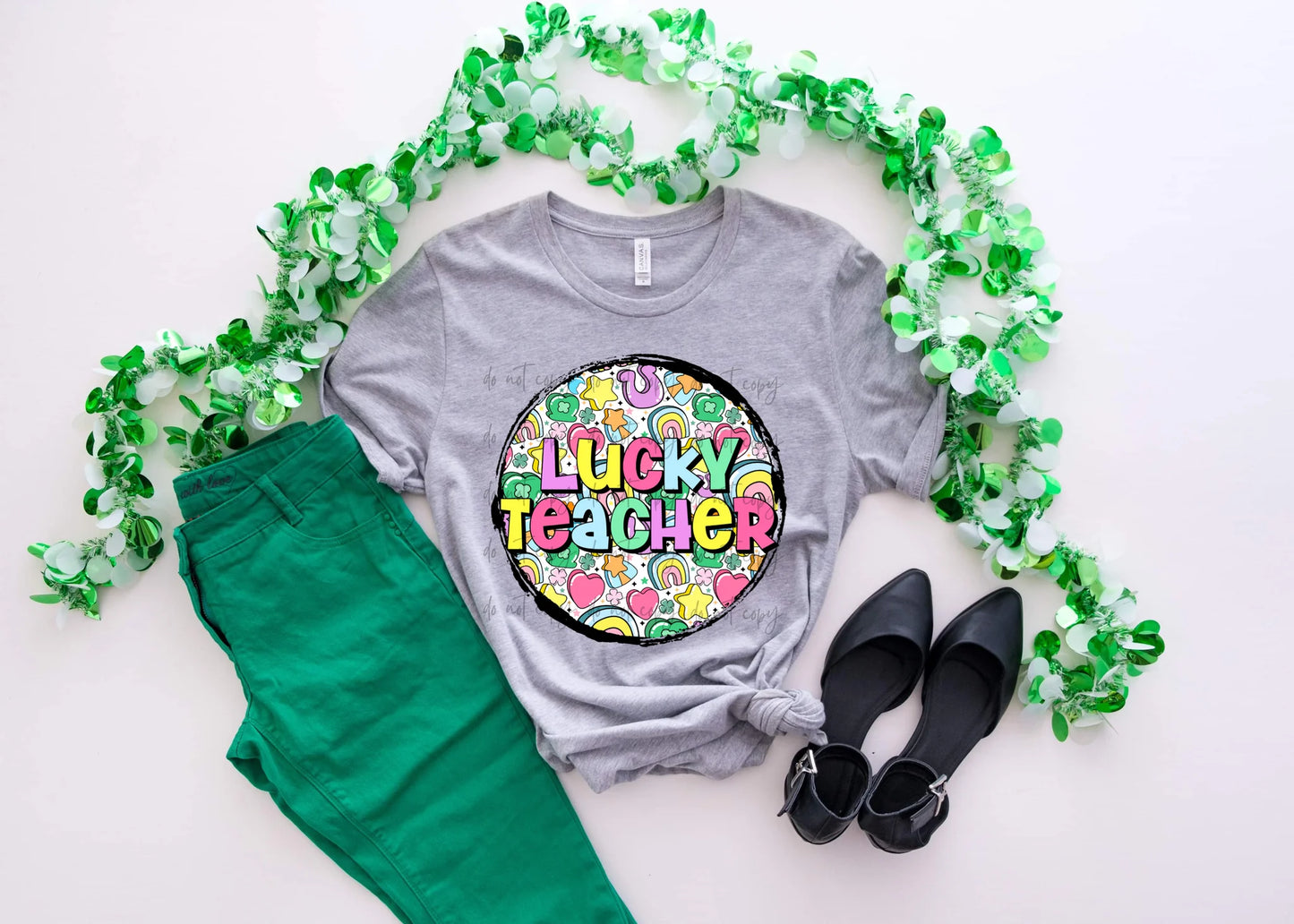 Lucky Charms Teacher Bella + Canvas Unisex Jersey Athletic Heather