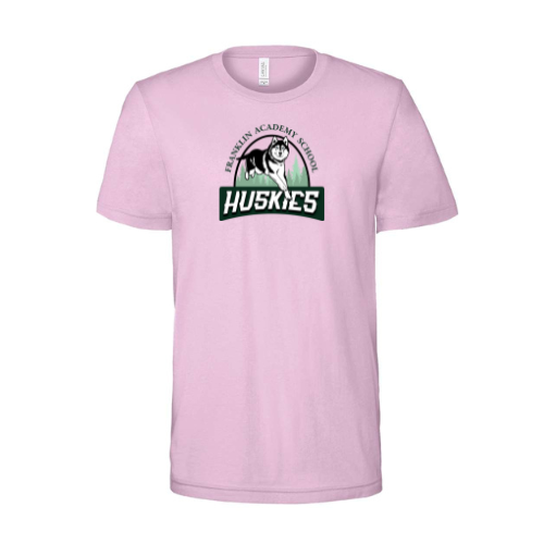 Franklin Academy Large Logo Bella + Canvas Unisex Jersey Pink