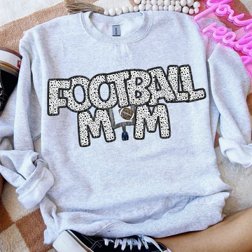 Football Mom Gildan Heavy Blend™ 50/50 Fleece Crew Ash