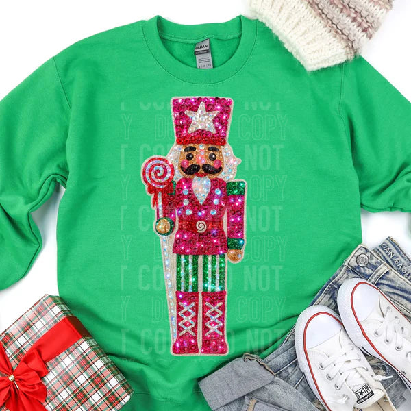 Faux Sequin Nutcracker Gildan Unisex Heavy Blend™ Crewneck Sweatshirt Irish