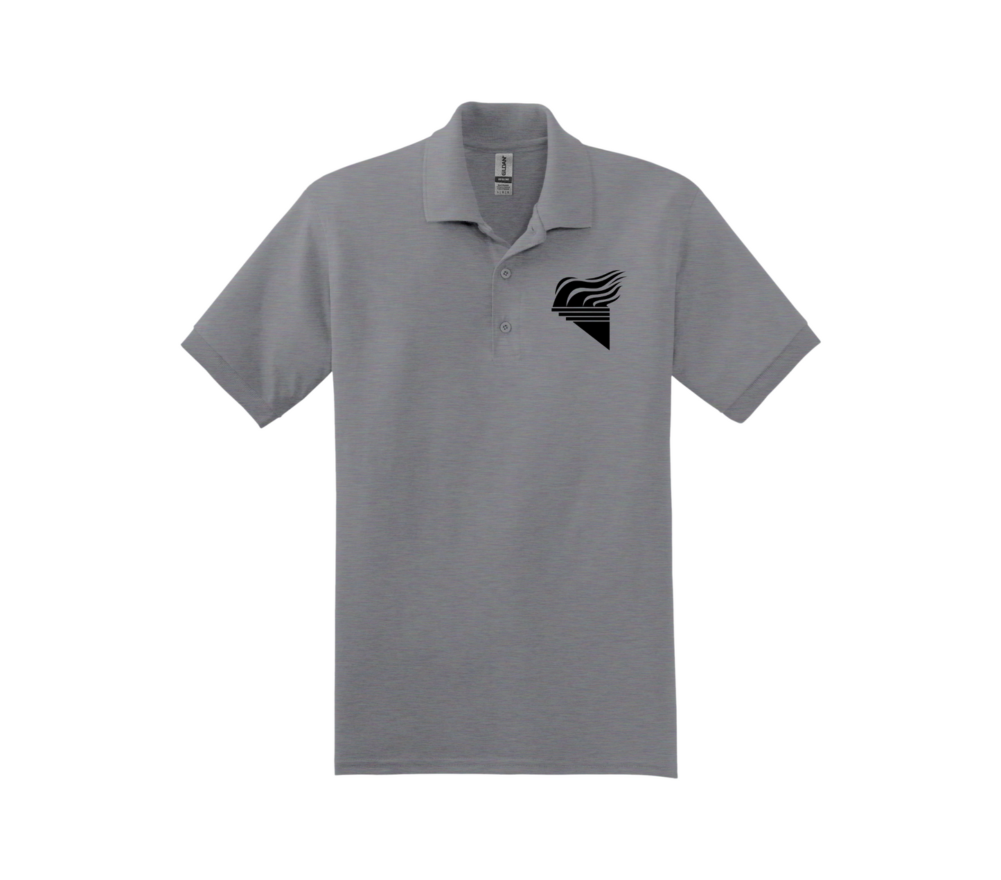 Gildan Jersey Knit Sport Shirt Heather Graphite Black Torch Pocket