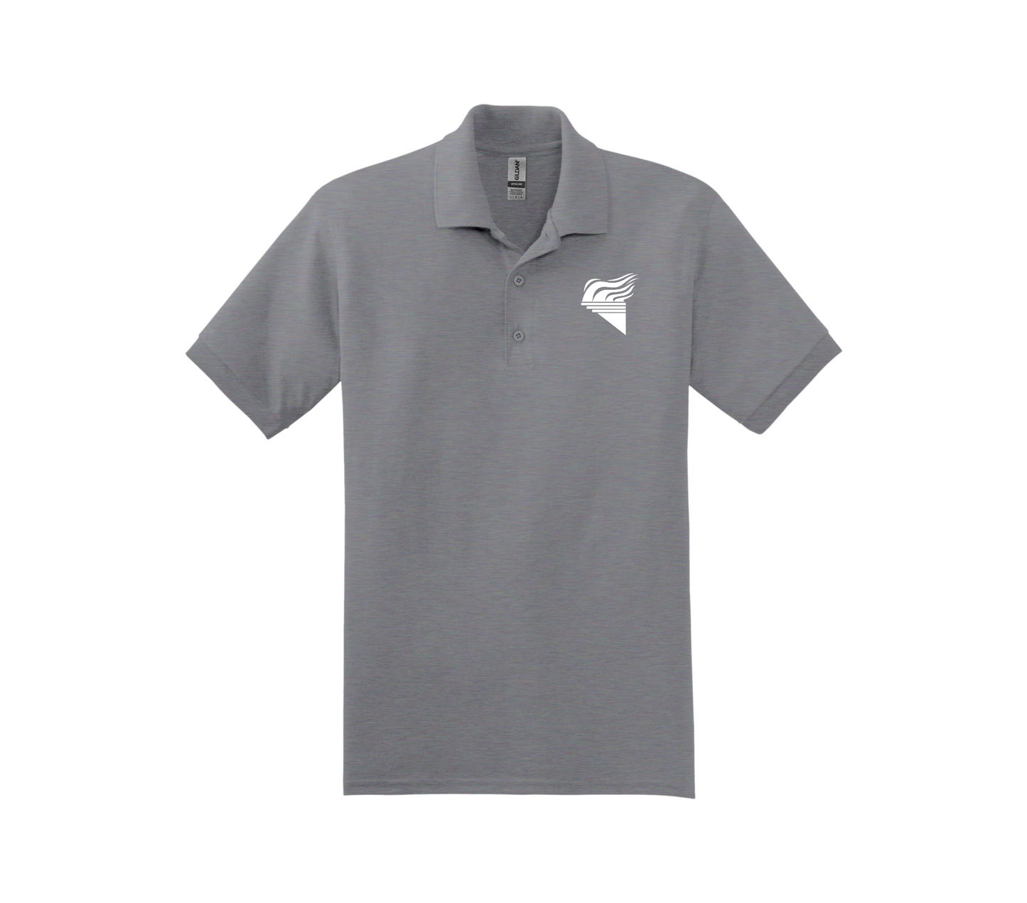 Gildan Jersey Knit Sport Shirt Heather Graphite White Torch Pocket