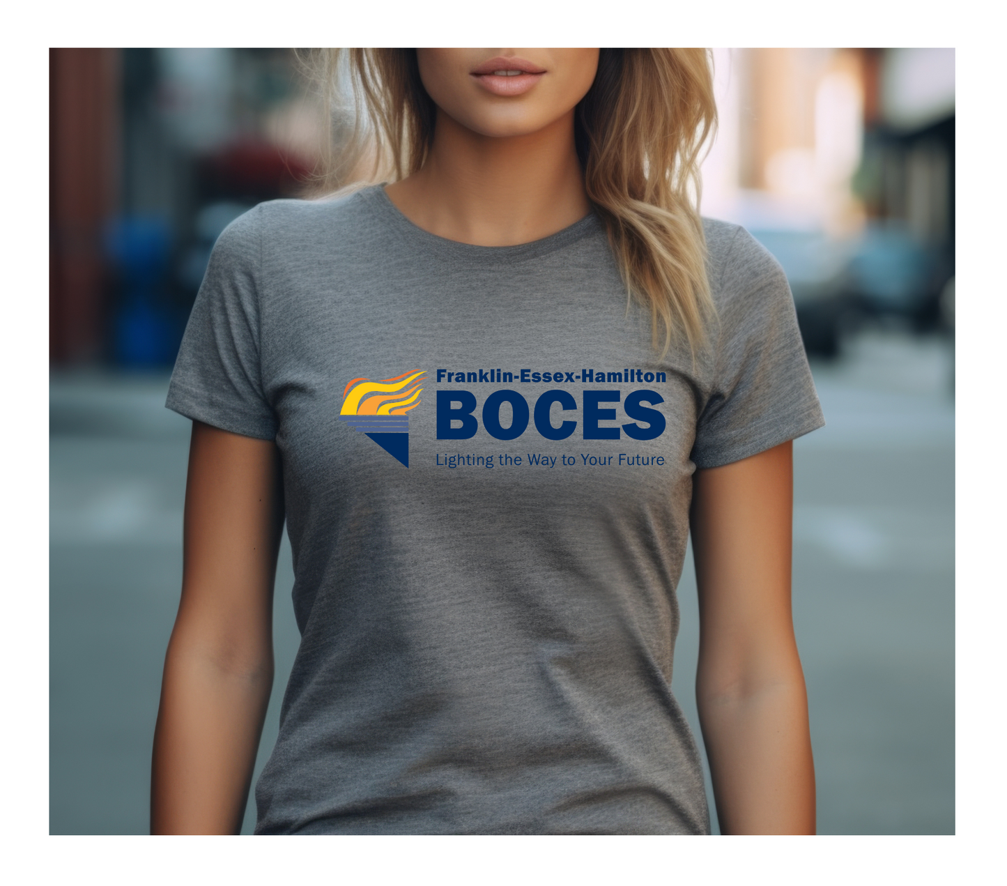 Gildan Softstyle® T-Shirt Graphite Heather FEH BOCES Full Color With Torch