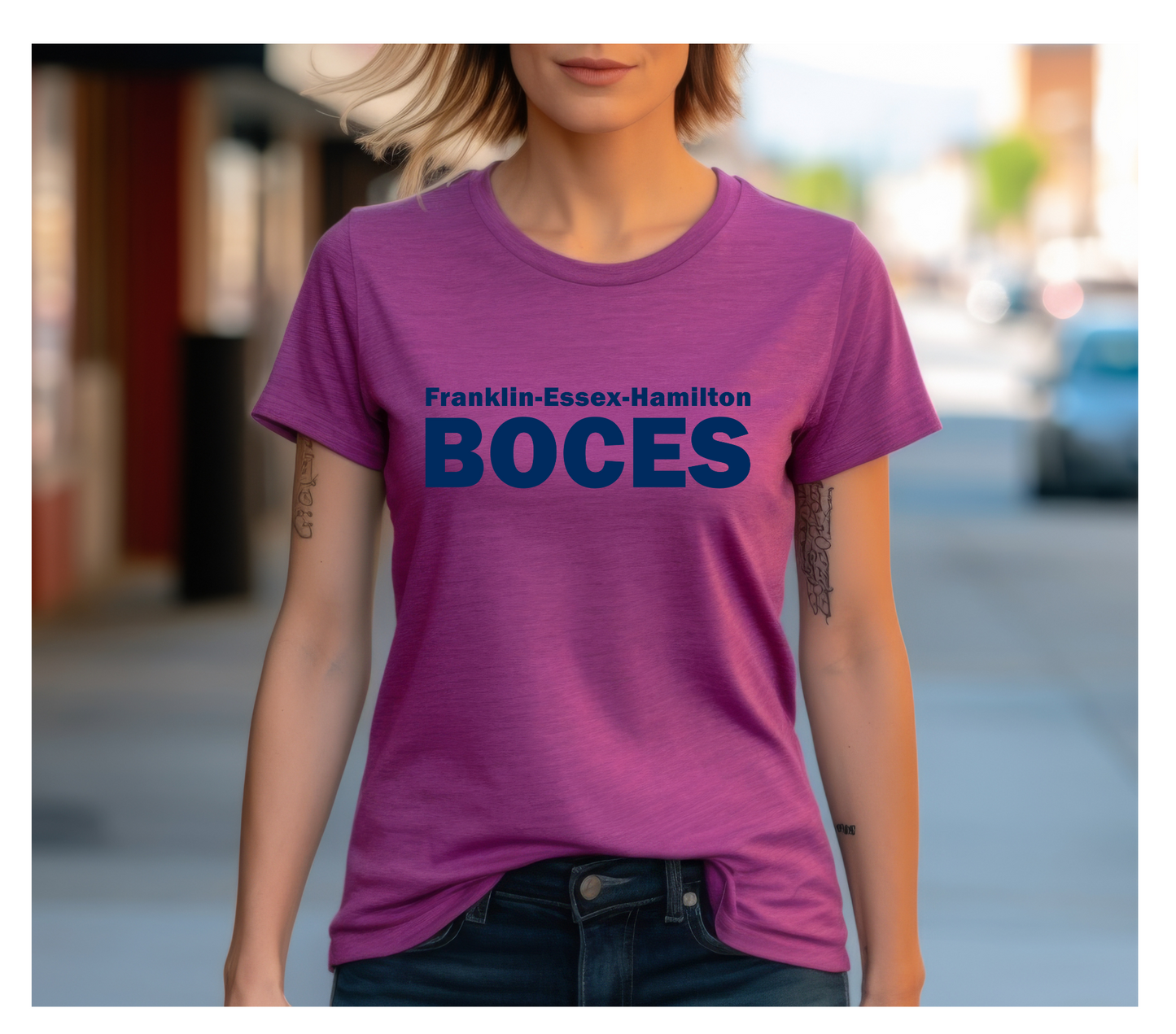 Gildan Softstyle® T-Shirt Heather Orchid FEH BOCES Blue