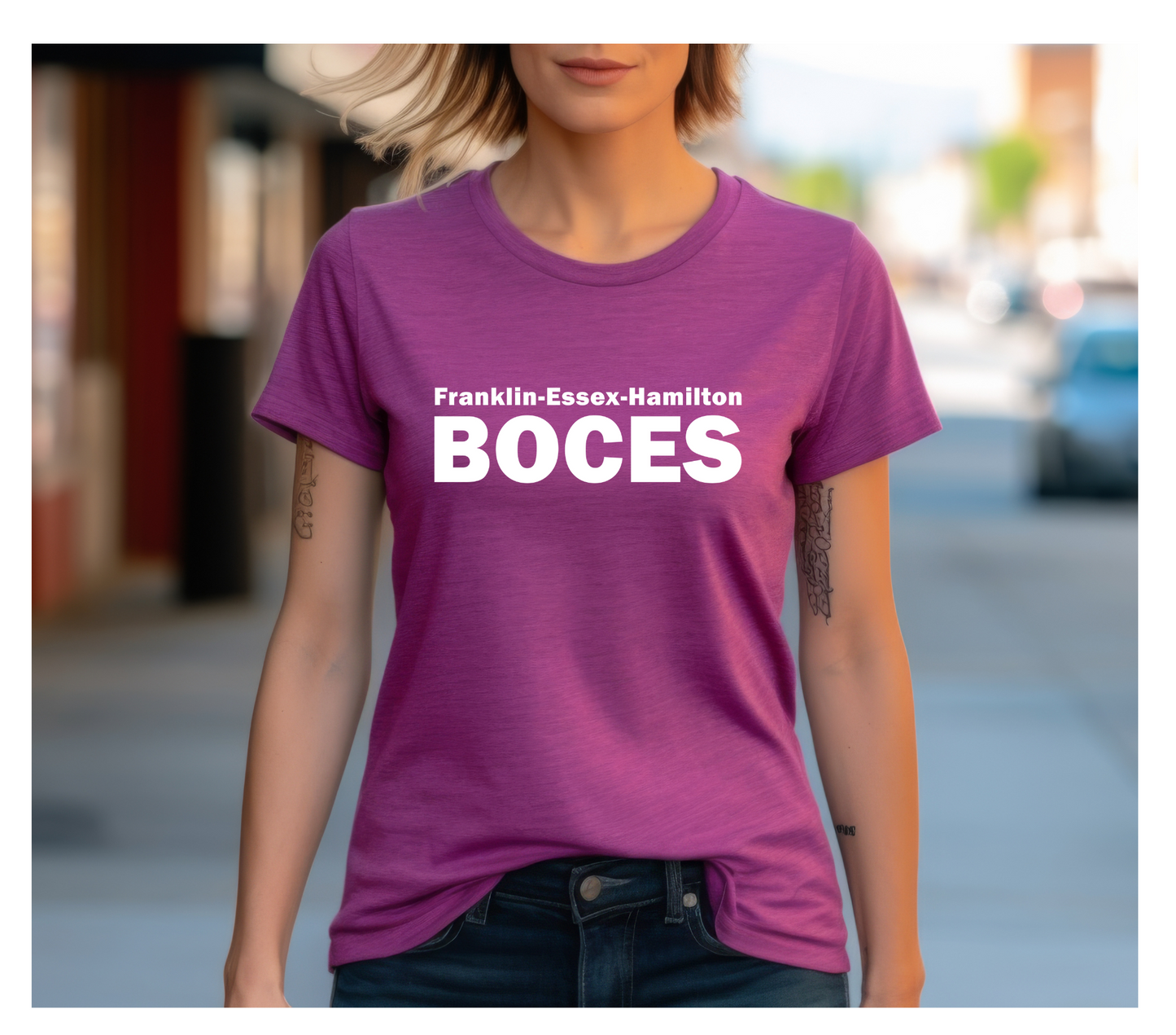 Gildan Softstyle® T-Shirt Heather Orchid FEH BOCES White