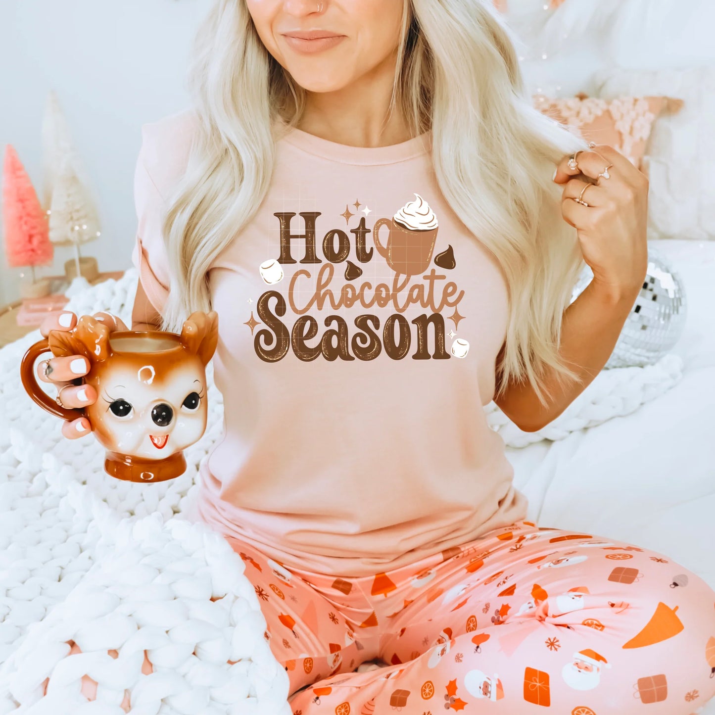 Hot Chocolate Season Bella + Canvas Unisex Jersey Natural