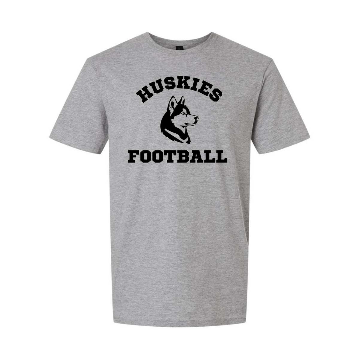 Huskies Football Black Gildan Softstyle® T-Shirt Sport Grey