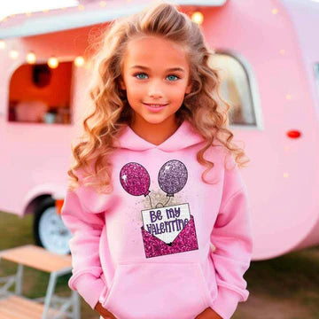 Be My Valentine Gildan Adult Heavy Blend™ 50/50 Hooded Sweatshirt Light Pink