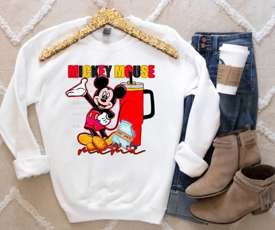 Mama Mouse Gildan Heavy Blend™ 50/50 Fleece Crew Sport Grey or White