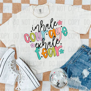 Inhale Courage Comfort Colors Adult Heavyweight T-Shirt White