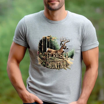 I'd Rather be Hunting Gildan Softstyle® T-Shirt Sport Grey