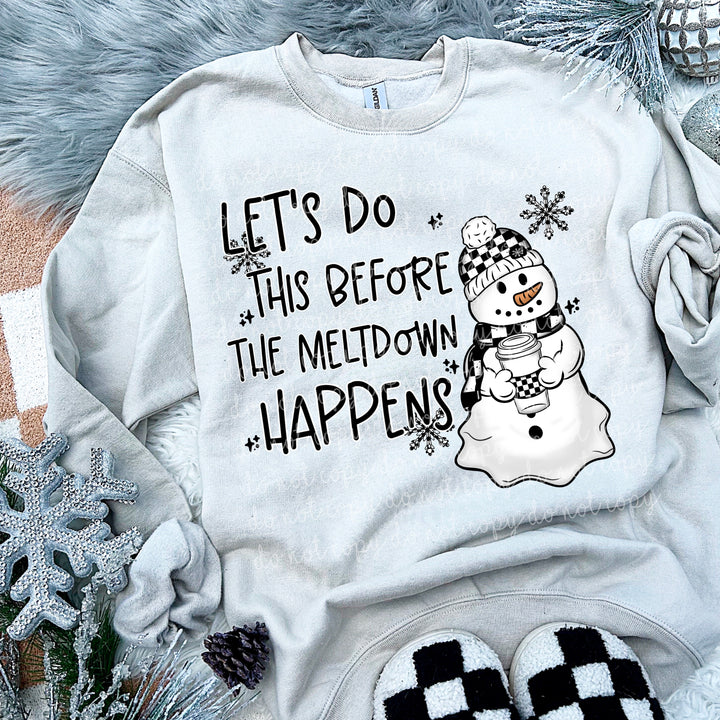 Let's Do This Before The Meltdown Happens Heavy Blend™ 50/50 Fleece Crew Ash