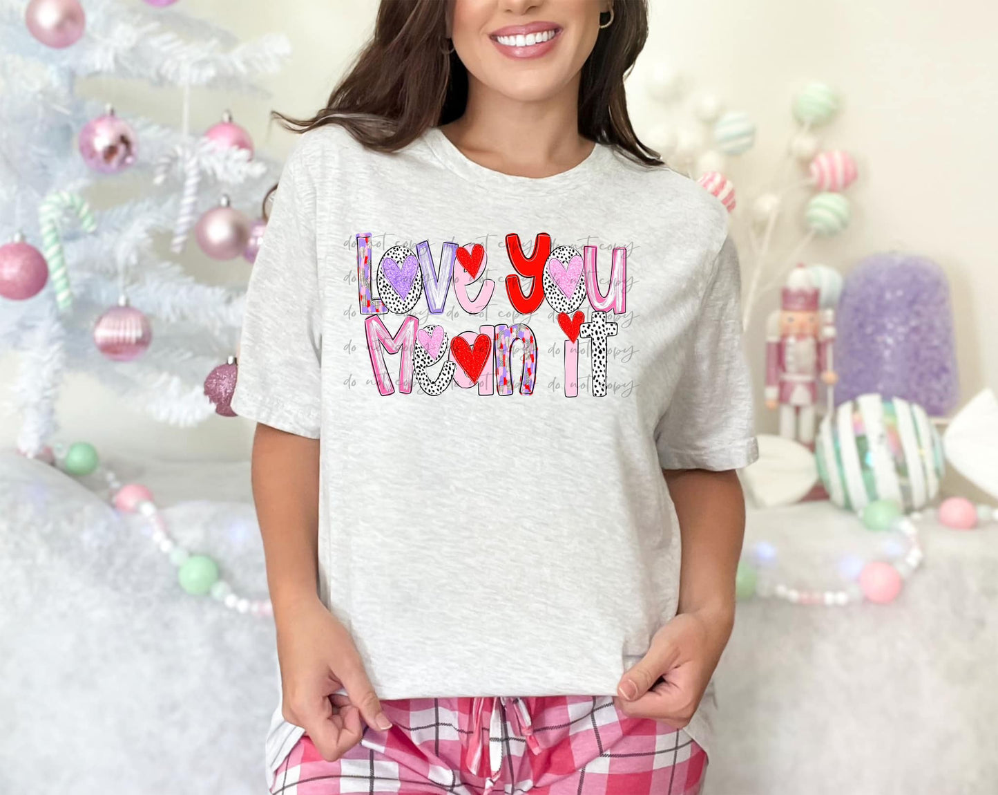 Love You Mean It Bella + Canvas Unisex Jersey T-Shirt Ash
