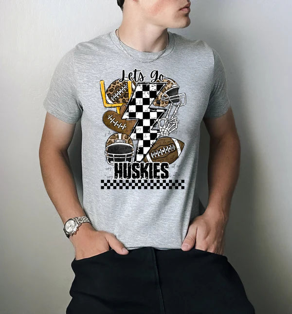 Let's Go Huskies Football Gildan Softstyle® T-Shirt Sport