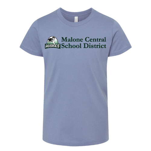 Malone CSD Horizontal Logo Bella + Canvas Unisex Jersey Lavendar Blue