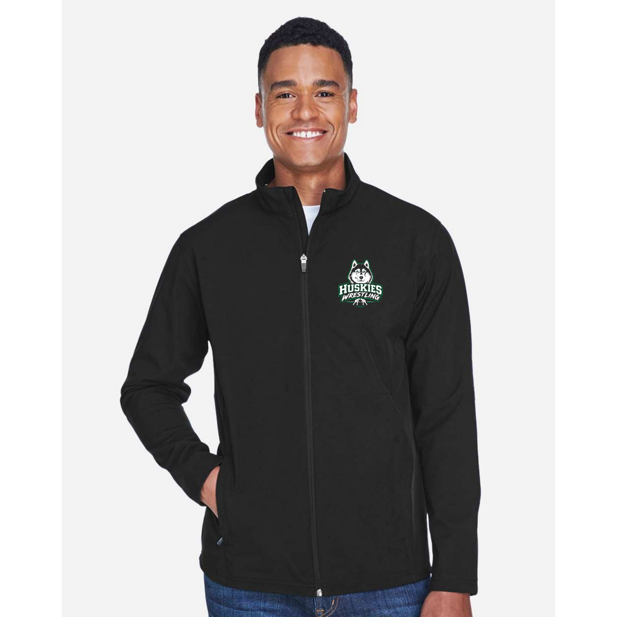 Malone Wrestling Green Design Leader Soft Shell Jacket