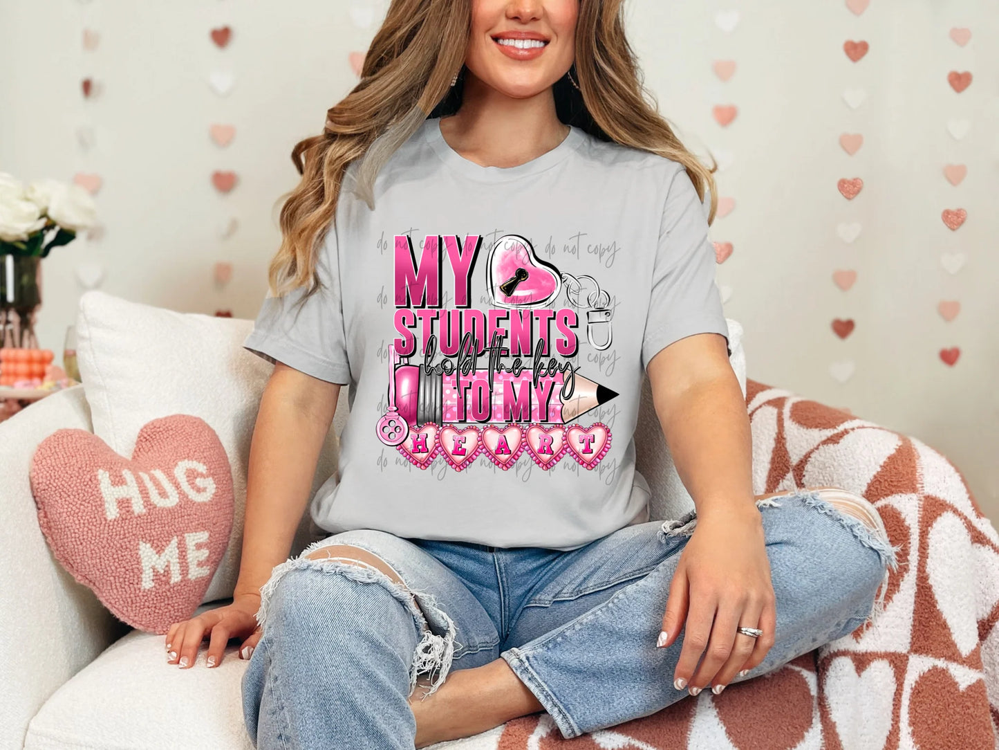 My Students Hold The Key To My Heart Gildan Softstyle® T-Shirt Ice Grey