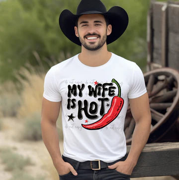 My Wife Is Hot Gildan Softstyle® T-Shirt White