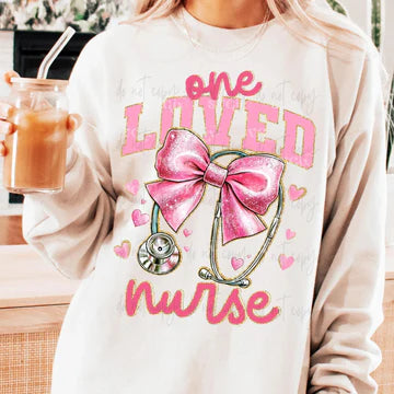One Loved Nurse Gildan Unisex Heavy Blend™ Crewneck Sweatshirt White